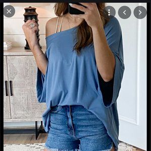 Crush On You Tee-Dusty Blue